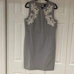 Ann Taylor light gray sheath dress size 14
